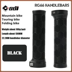 Vibrant Ergonomic MTB Handlebar Grips - Multicolor Rubber Bicycle Grips (Black pair)
