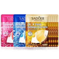 SADOER 24K Gold Crystal Collagen Eye Mask Anti Dark Circles Removal Eyes Bags Moisturizing Eye Patches Gels for Eyes Skin Care 1