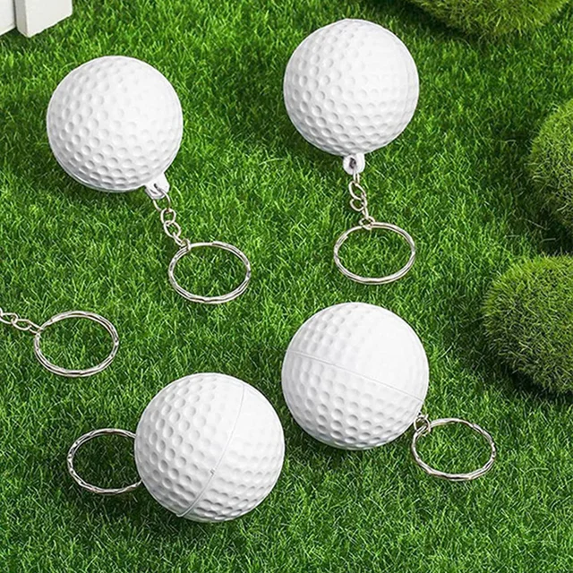 24 Pack White Golf Kulcstartó, Mini Stresszgolyó Sport Ball Iskolai Jutalom A Fiú Lányok Gyerekeknek - Image 2