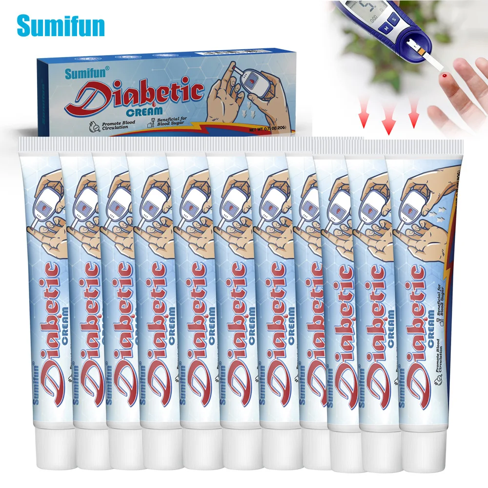 1-20pcs Diabetes Treatment Cream Lower Blood Glucose Herbal Ointment Clean Blood Vessels Sugar Level Diabetics Medical Plaster blood sugar patch