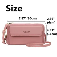 Women Long Wallet Korean Version Crossbody Bag Double Zipper Large Capacity Clutch Bag Shoulder Handbag Female Mobile Phone Bag - Image 5