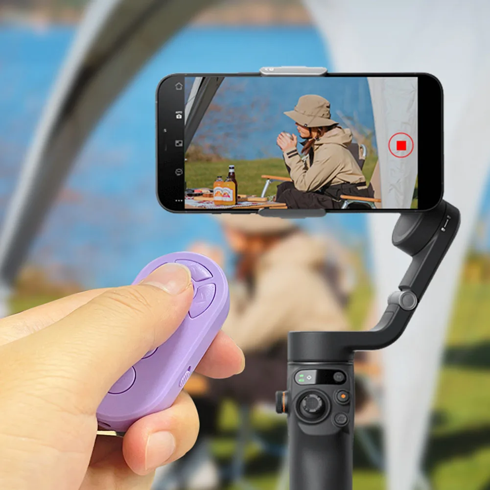 7 Buttons Remote Controller Rechargeable Bluetooth-Compatible Selfie Stick Camera Controller for Androide/iPhon Camera Control 3