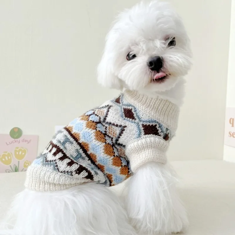 Winter Warm Puppy Turtleneck Pet Dog Sweaters for Small Medium