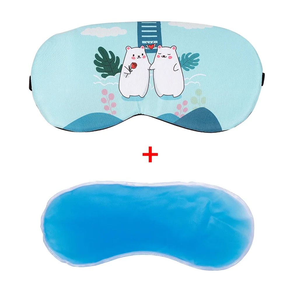1Pc Sleeping Rest Ice Eye Shade Cooler Bag Sleeping Mask Cover Ice Pack Cold Relaxing Eyes Care Gel Health Care Tool
