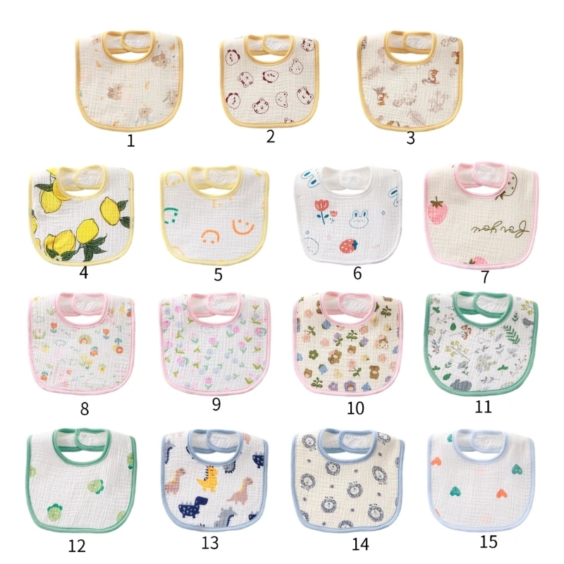 

Cotton Bibs Newborn Toddler Drooling Apron Bib Baby Burp Cloth Ultraabsorbent Feeding Bibs Baby Product 6Layer Baby Bib