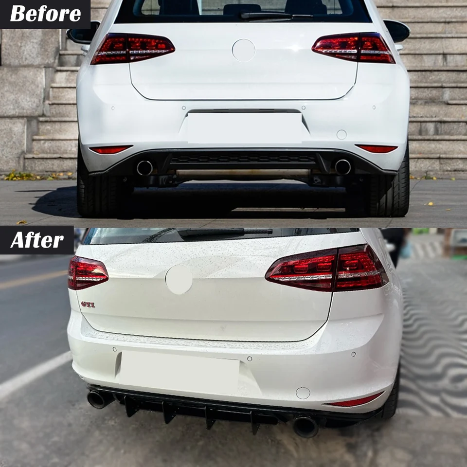 Paraurti Posteriore Stile Diffusore Per Golf 7 GTI - Accessorio Auto In ABS, Design Sportivo E Aggressivo - Foto 6