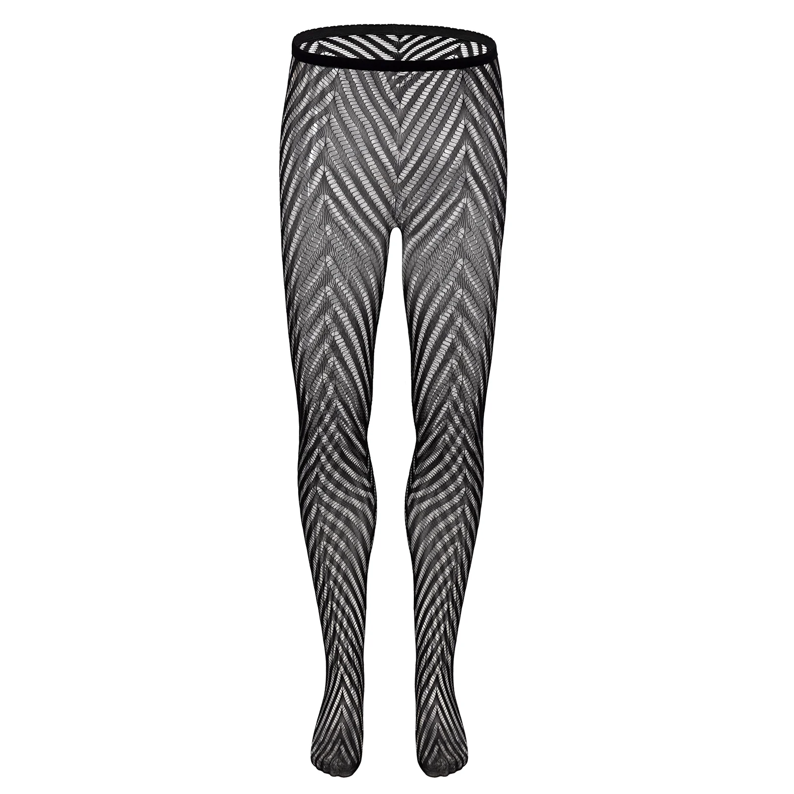 CLEVER-MENMODE Sexy Men's Pantyhose Club Wear Tights Fishnet Body Stockings Leggings Mesh Bottoms Fetish Party Underwear