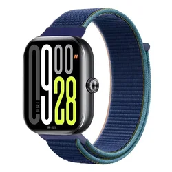 Breathable Braided Nylon Wristband - Durable Bracelet Accessory - Redmi Watch 4 - 5 - 6 (Deep Navy Blue)