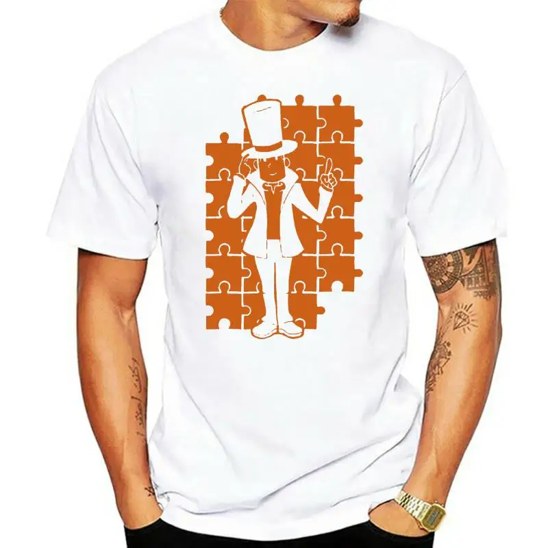 Maglietta Da Uomo Maglietta A Maniche Corte Professor Layton O Neck T-Shirt Da Donna