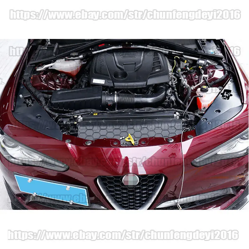 For-Alfa Romeo Giulia 2pcs Engine Side Panel Bay Cover Anti-Dust car accsesories