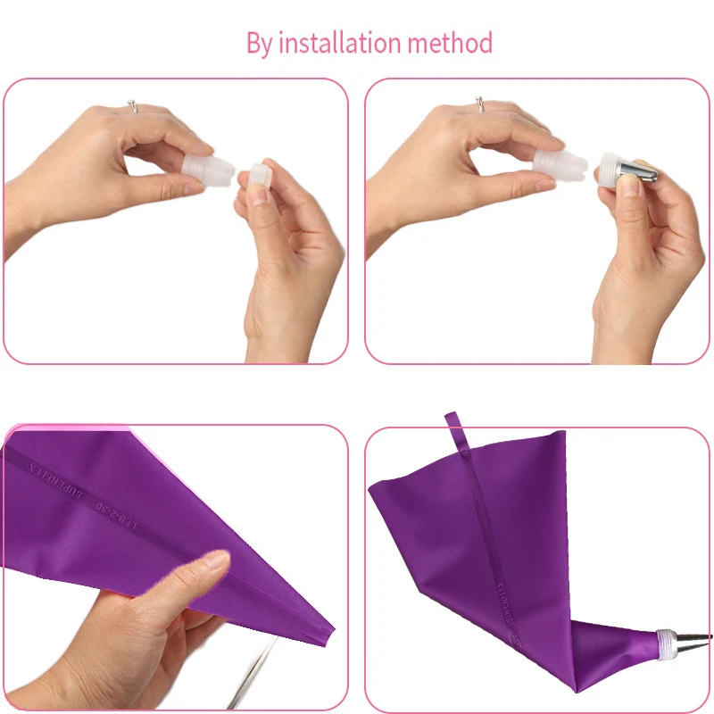 Reusable Silicone Pastry Bags for Cupcake Decorating and Baking