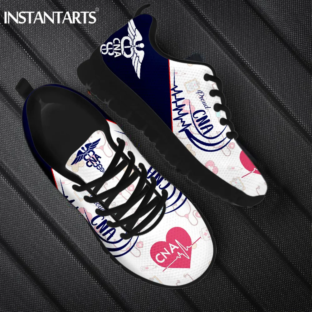 

INSTANTARTS Paramedic EMT EMS Pattern Ladies Casual Running Shoes Spring Autumn Warm Flat Shoes Lightweight Mesh Sneakers 2023