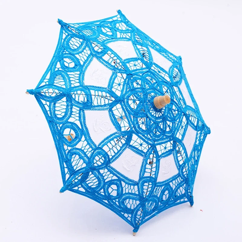 White Lace Bridal Umbrella Flower Girl Little Sun Umbrella For Wedding Bride Lace Parasol For Kids Sombrilla Vintage