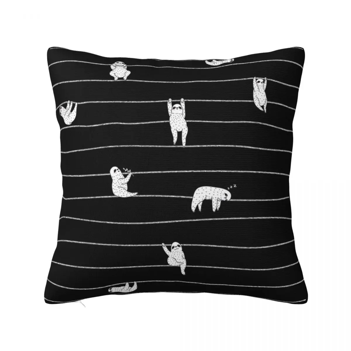 

Sloth Stripe Throw Pillow Pillowcase Cushion Cushions For Sofa Pillows Aesthetic Rectangular Cushion Cover