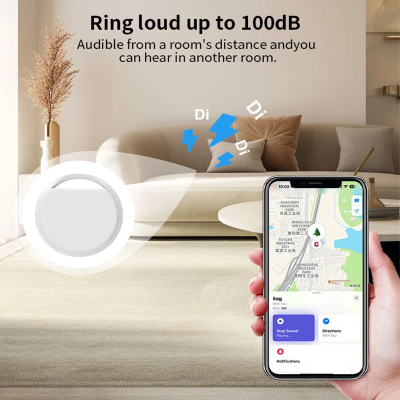 Bluetooth Tracker Anti-lose Tracker Airtag Replacement Find My GPS Tracker Luggage IOS MFi Key Finder for Apple