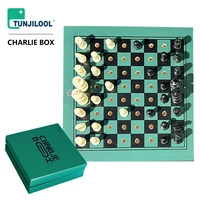 Mini Chess Board Set Folding Wooden Chessboard Board Game Portable Kid Toy Portable Outdoor Charlie Box Gifts For Child Adults 1