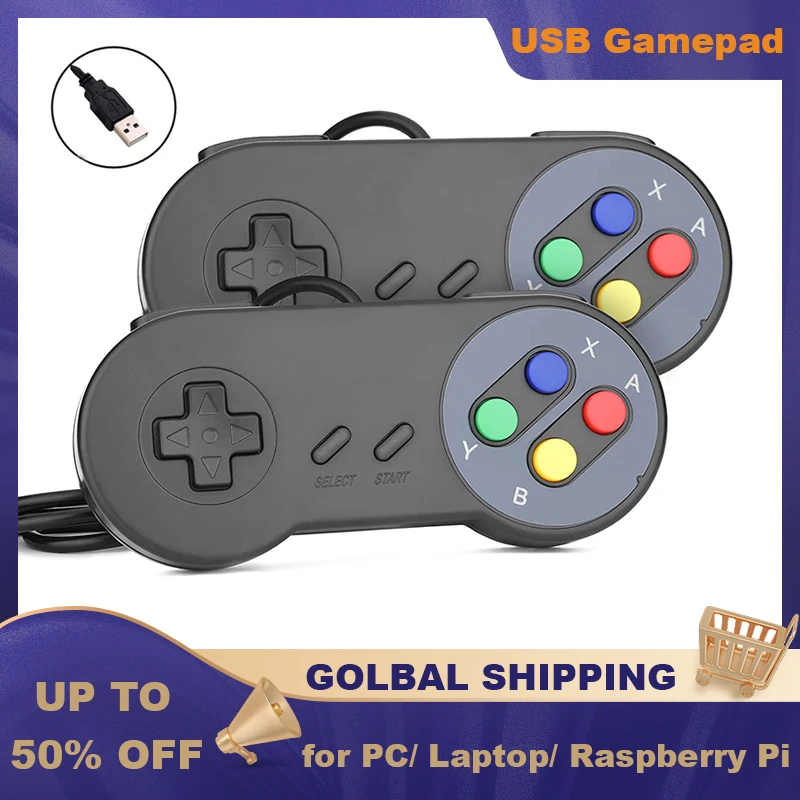 

Wired USB Gamepad Controller for PC Laptop Windows 7 / 8 / 10 SNES Retro USB Joystick Joypad for Mac OS X Raspberry Pi Retropie