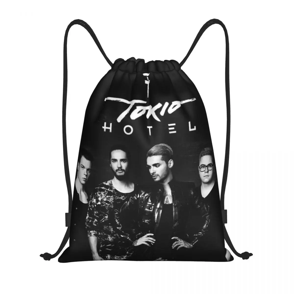 

Custom Tokio Hotel Drawstring Bags for Shopping Yoga Backpacks Women Men Pop Rock Band Sports Gym Sackpack
