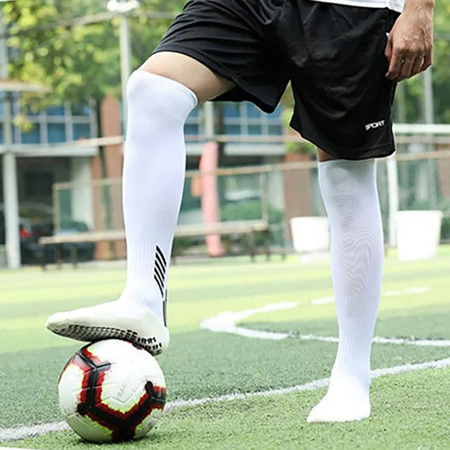 Professional Anti-Slip Soccer Knee High Socks Adult Kids Rubber Block Towel Bottom Long Football Hockey Sports Grip Socks Unisex 4