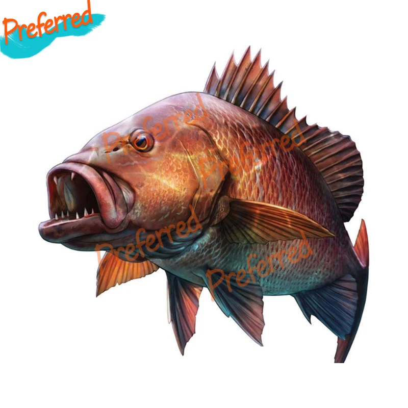 

Creative Deep Sea Red Fish Graphics Car Stickers Vinyl Waterproof Car Wrap Bumper Wall Boat Waterproof Decal