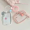 Heart Star Pendant Card Holders 3inch Idol Photcards Protective Sleeves Clear Photo Game Bus Student Card Film Keychain  ? 1