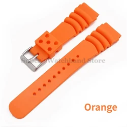 Universal Waterproof Silicone Sport Strap for Watchband Replacement - 20/22mm (Orange)