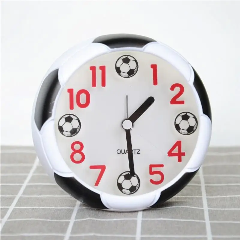 H7BF Desktop Soccer Ball Alarm Clock Decorative Football Ball Shaped Alarm Clock For Bedsides Bedroom Birthday Fans Gift 4
