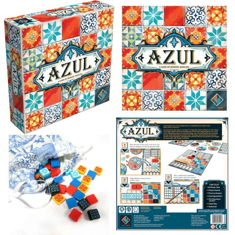 

Azul Strategy Boardgame Mosaic Tile Placement Family Party Card Board Games Toys