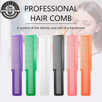 Pettine in plastica Professionale a doppio scopo Parrucchiere Parrucchiere Barbiere antistatico Pettine Spazzola per capelli ultra sottile Strumenti per lo styling 1