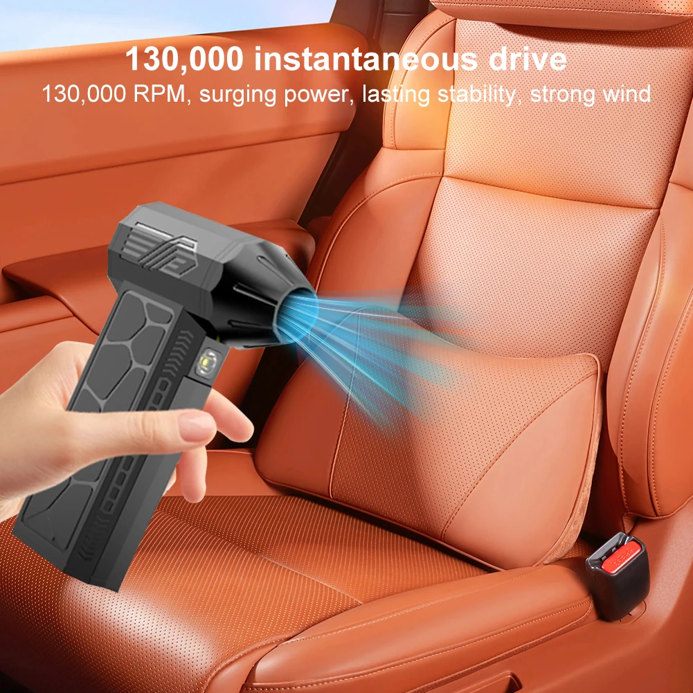 Mini Turbo Jet Fan 130000 RPM Strong Winds 50m/s Turbo Violent Fan 3000mAh Powerful Air Duster Blower Cleaner For PC Keyboard