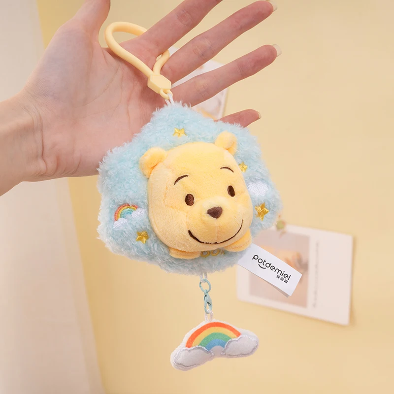 Plush Toy Disney Winnie the Pooh Piglet Anime Cartoon Doll Keyring