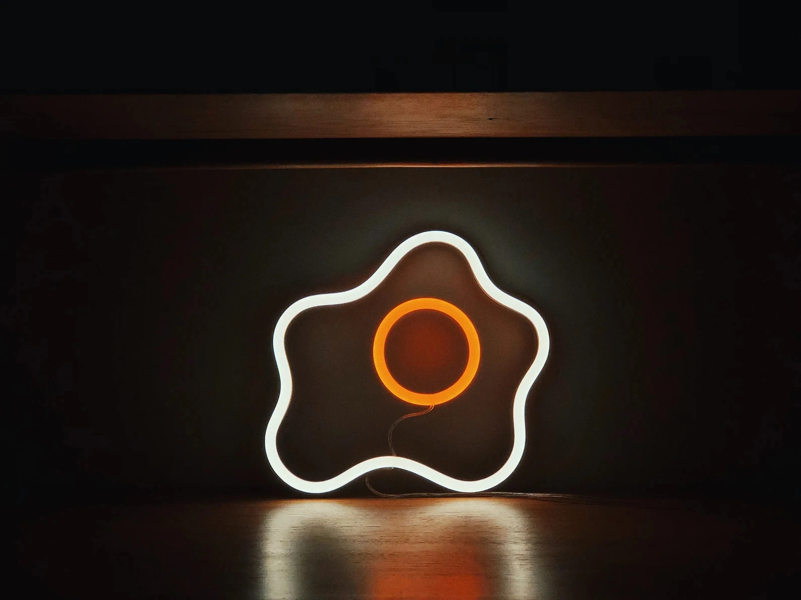 

Fried Egg Neon Sign USB Powered for Room Decor, LED Neon Light Dimmable Night Light for Bar Restaurant Wall Art