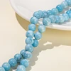 Natural Stone Sea Blue China Larimar Bead Round Loose Spacer Dyed Color Bead For Jewelry Making Diy Bracelet Neckace Accessory 3