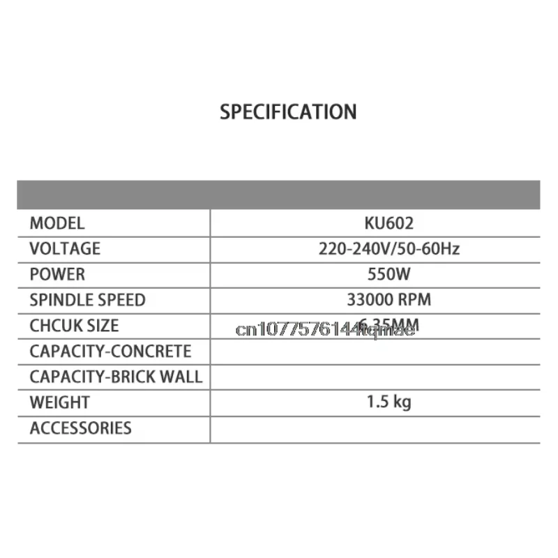 Kress AC220-240V 550W Electric Trimmer Brushless MAX 33000rpm Steady Speed Control KU602
