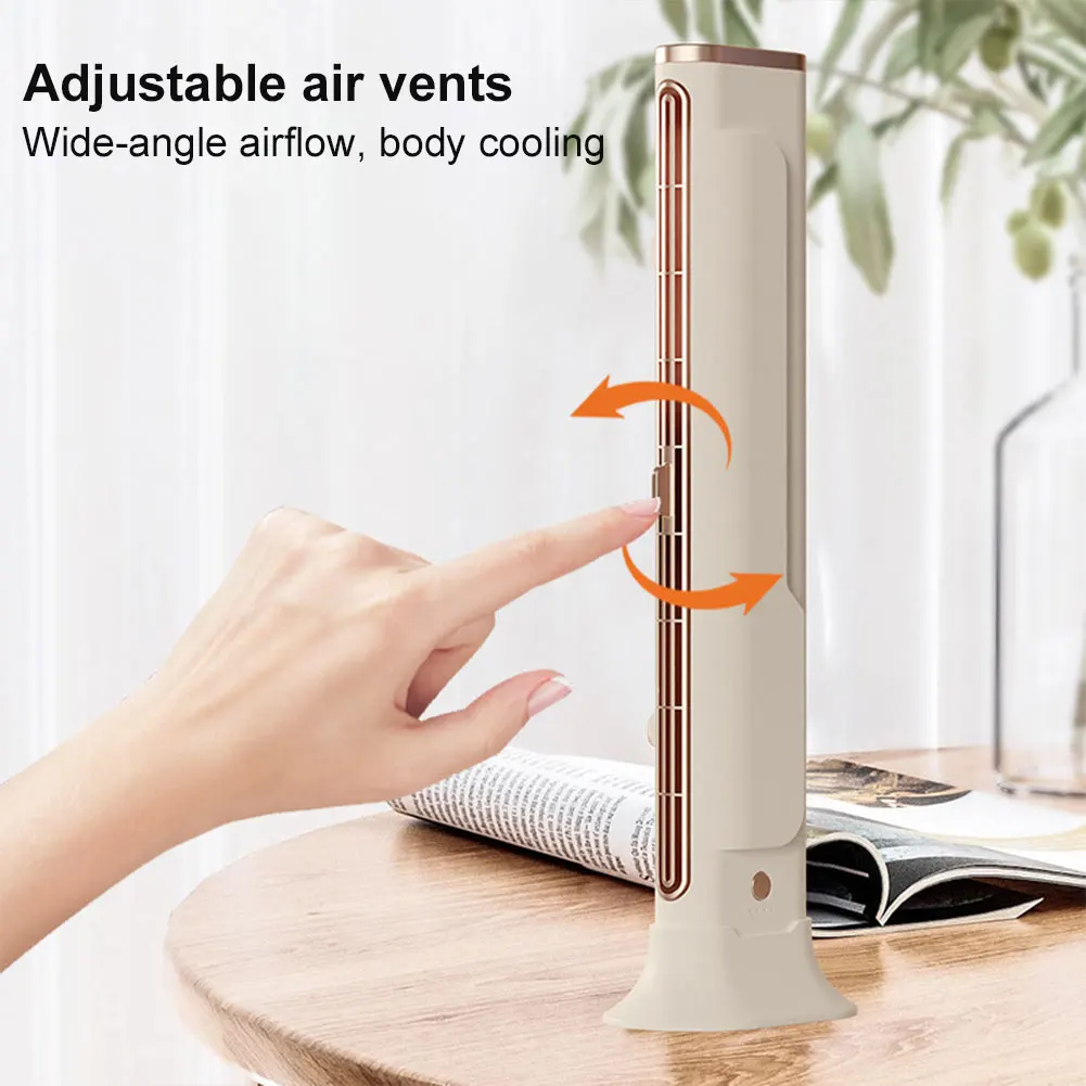 Tower Fan Adjustable Vents Air Condition Fan Space-Saving Oscillating Fan for Bedroom Home Office Room