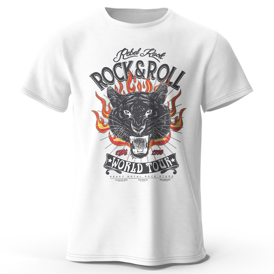 All-Day Comfort Tiger Printed 100% Cotton T-Shirt, Ultra Soft Round Neck Short Sleeve Tee for Men & Women