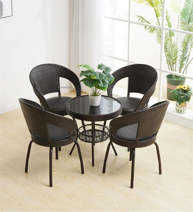 Description Picture 5 of itemOutdoor Garden Lounge Table Chair for Balcony Country House Household Coffee Table Waterproof Sunscreen garden Furniture Sets Z