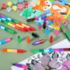 8 Pcs Stackable Crayons Stacking Buildable Crayons Colorful Stackable Crayons Party Favors DIY Rainbow Pencils, 12 Colors 4