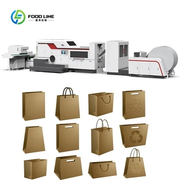 Macchina Automatica per la Produzione di Sacchetti di Carta Kraft Biodegradabili a Fondo Piatto per Prodotti da Forno Personalizzati
