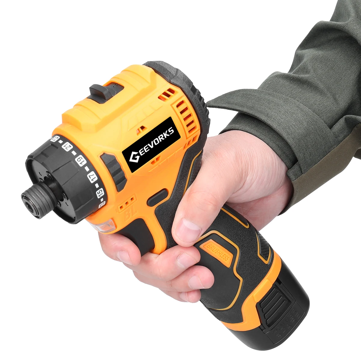 16.8V Lithium Screwdriver 1500rpm 55Nm 2 batteries Torque Multifunctional Repairing Tool Kit Electric Screw Driver — view 2
