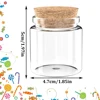10/20PCS Mini Glass Bottles With Cork Stoppers 50ML Transparent Jars for Wedding Favors Crafts Home Decorations Party Favor 2