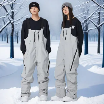 2025 Snow Skiing Pants Alpine Snowmobile Man Windproof Trousers Warm Outdoor Ski Sport Woman Overalls New Couple Winter Clothes 1