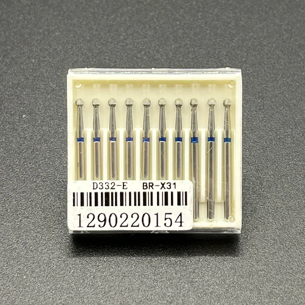 25-Pack Dental Diamond Burs (FG Shank) For High-Speed Handpiece - Acrylic/Carbide