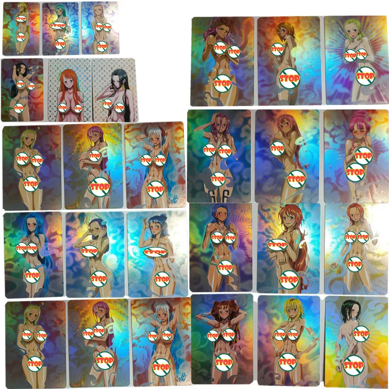 

27pcs/set ONE PIECE Nami Robin Hancock Dragon Ball Bulma Sexy Nude Toys Hobbies Hobby Collectibles Game Collection Anime Cards