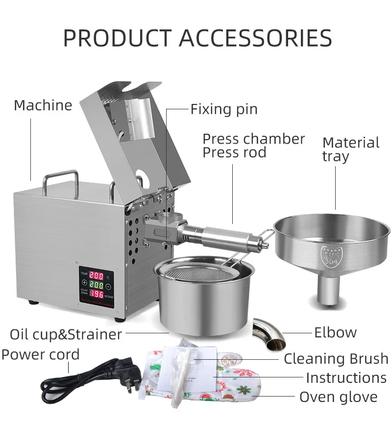 Small commercial oil press organic oil master Stainless steel automatic oil  machine hemp oil extractor machinery oil expeller - AliExpress