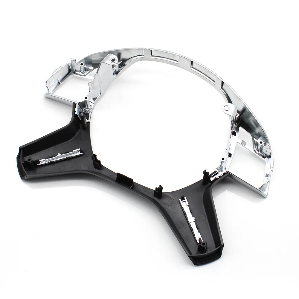 Car Steering Wheel Chrome Upper Cover Lower Trim Replacement For Mercedes Benz C E M ML GL GLS G Class W204 W212 W166 W463 steering wheel cover