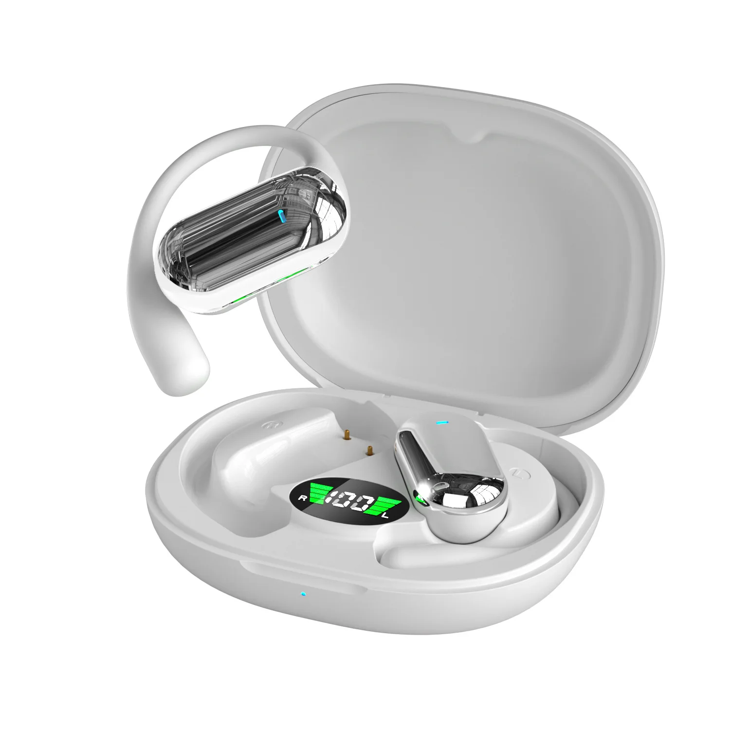 YYK-Q16S Bluetooth Headset Hanging ear long endurance sports noise reduction waterproof LED digital display headset Bluetooth