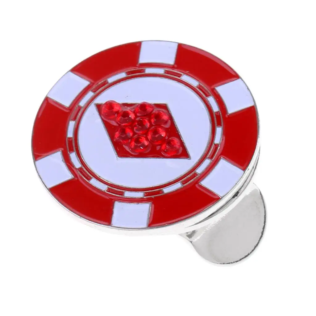 Sturdy Heart Pattern Magnetic Golf Ball Marker Clip On Golf Cap Visor Gift Red