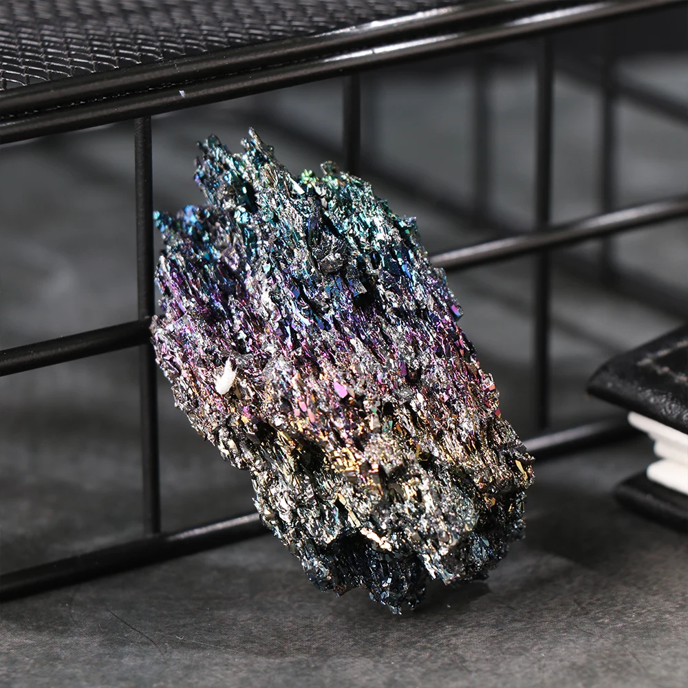 Pierre Naturelle Colorée en Carborundum, Carbure de Silicium, Quartz Noir, Clip, Échdébordde Table, Décoration de Maison, Grand, 1 Pièce