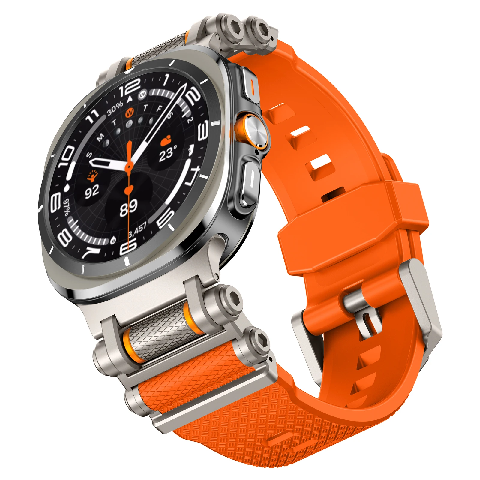 Elegant Silicone Sport Strap for Luxury Watches - 47mm No-Gap Wristband Bracelet